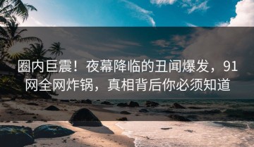 圈内巨震！夜幕降临的丑闻爆发，91网全网炸锅，真相背后你必须知道