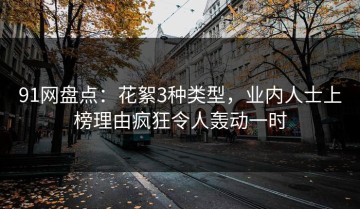 91网盘点：花絮3种类型，业内人士上榜理由疯狂令人轰动一时