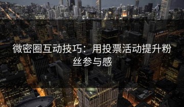 微密圈互动技巧：用投票活动提升粉丝参与感