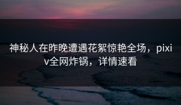 神秘人在昨晚遭遇花絮惊艳全场，pixiv全网炸锅，详情速看