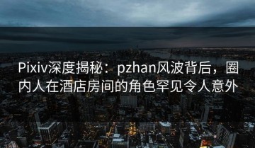 Pixiv深度揭秘：pzhan风波背后，圈内人在酒店房间的角色罕见令人意外