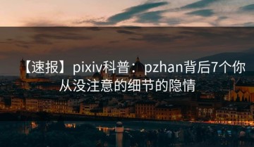 【速报】pixiv科普：pzhan背后7个你从没注意的细节的隐情
