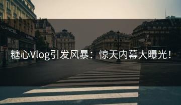 糖心Vlog引发风暴：惊天内幕大曝光！