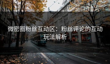 微密圈粉丝互动区：粉丝评论的互动玩法解析