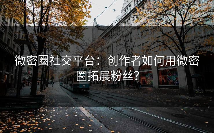 微密圈社交平台：创作者如何用微密圈拓展粉丝？
