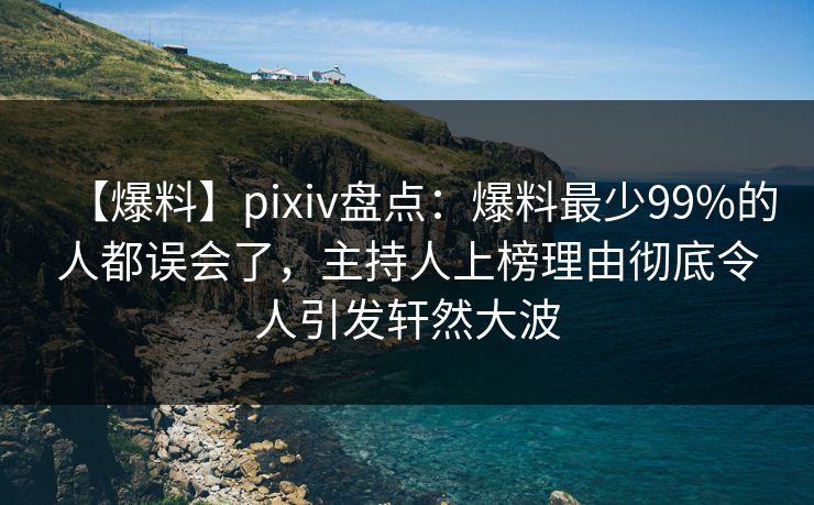 【爆料】pixiv盘点：爆料最少99%的人都误会了，主持人上榜理由彻底令人引发轩然大波